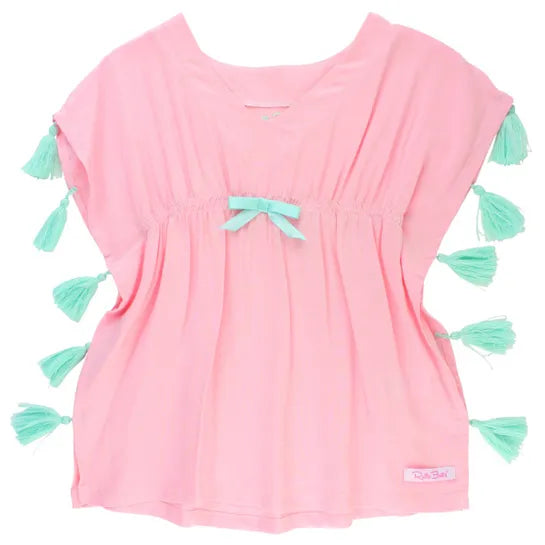 Pink Tassel Kaftan Cover-Up