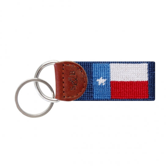 Texas Flag Needlepoint Key Fob