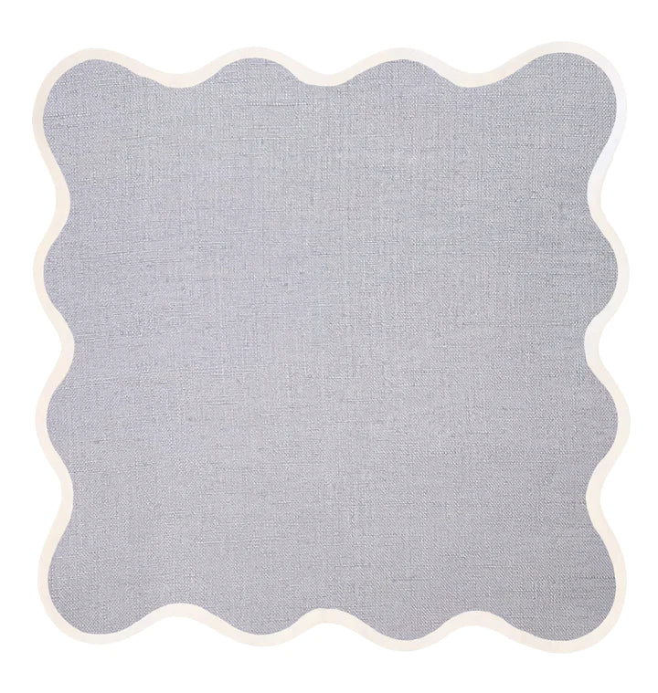 Linen Scalloped Square | Lavender | PRE-ORDER ONLY