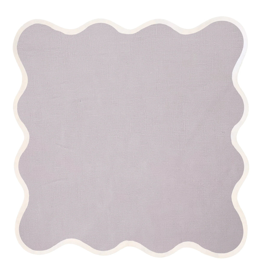 Linen Scalloped Square | Lilac | PRE-ORDER ONLY