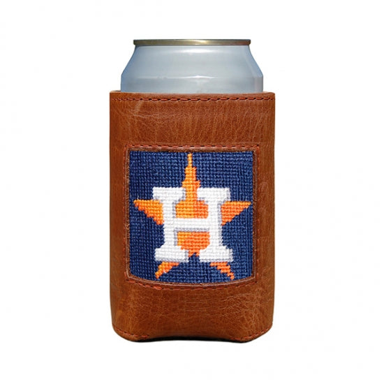 Houston Astros Needlepoint Can Cooler