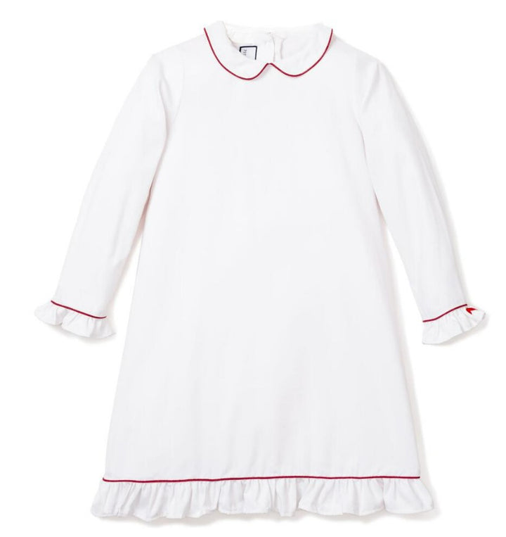 White Pajamas with Red Piping