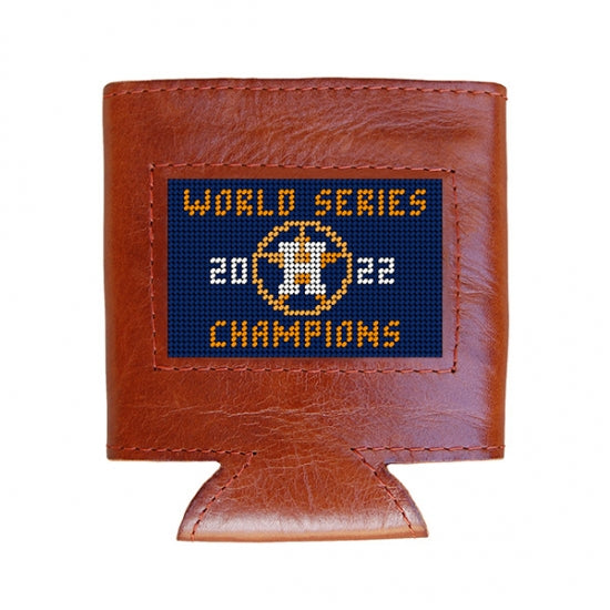 Houston Astros World Series Needlepoint Can Cooler