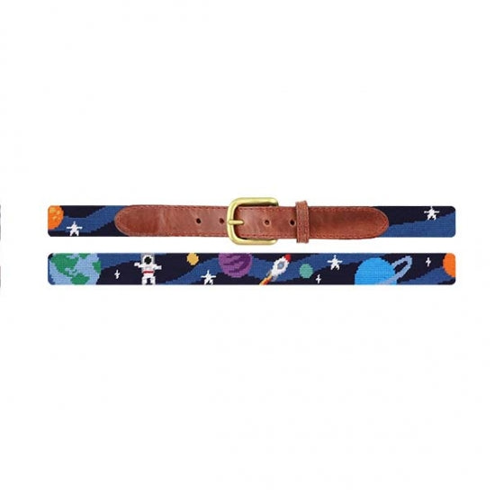 Childrens Needlepoint Belt - Outer Space